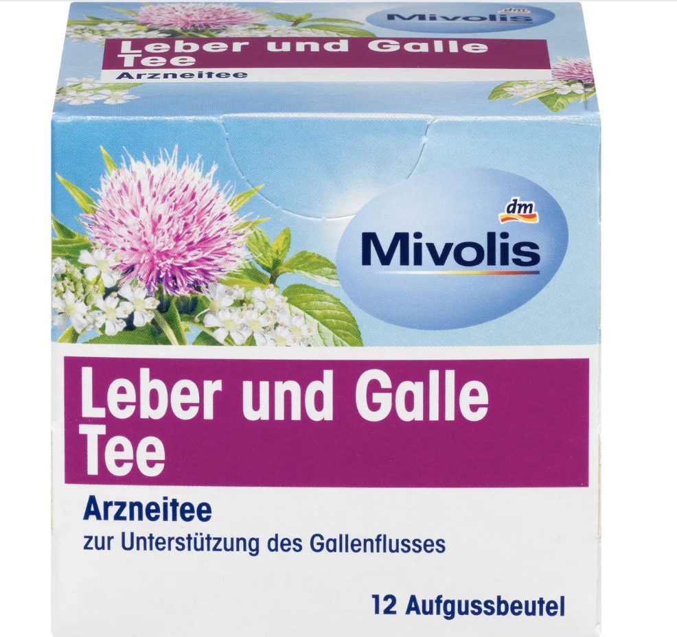 چای دارویی، چای کبد و صفرا (12 کیسه)، 21 گرم ,Mivolis Arzneitee, Leber & Galle Tee (12 Beutel), 21 g