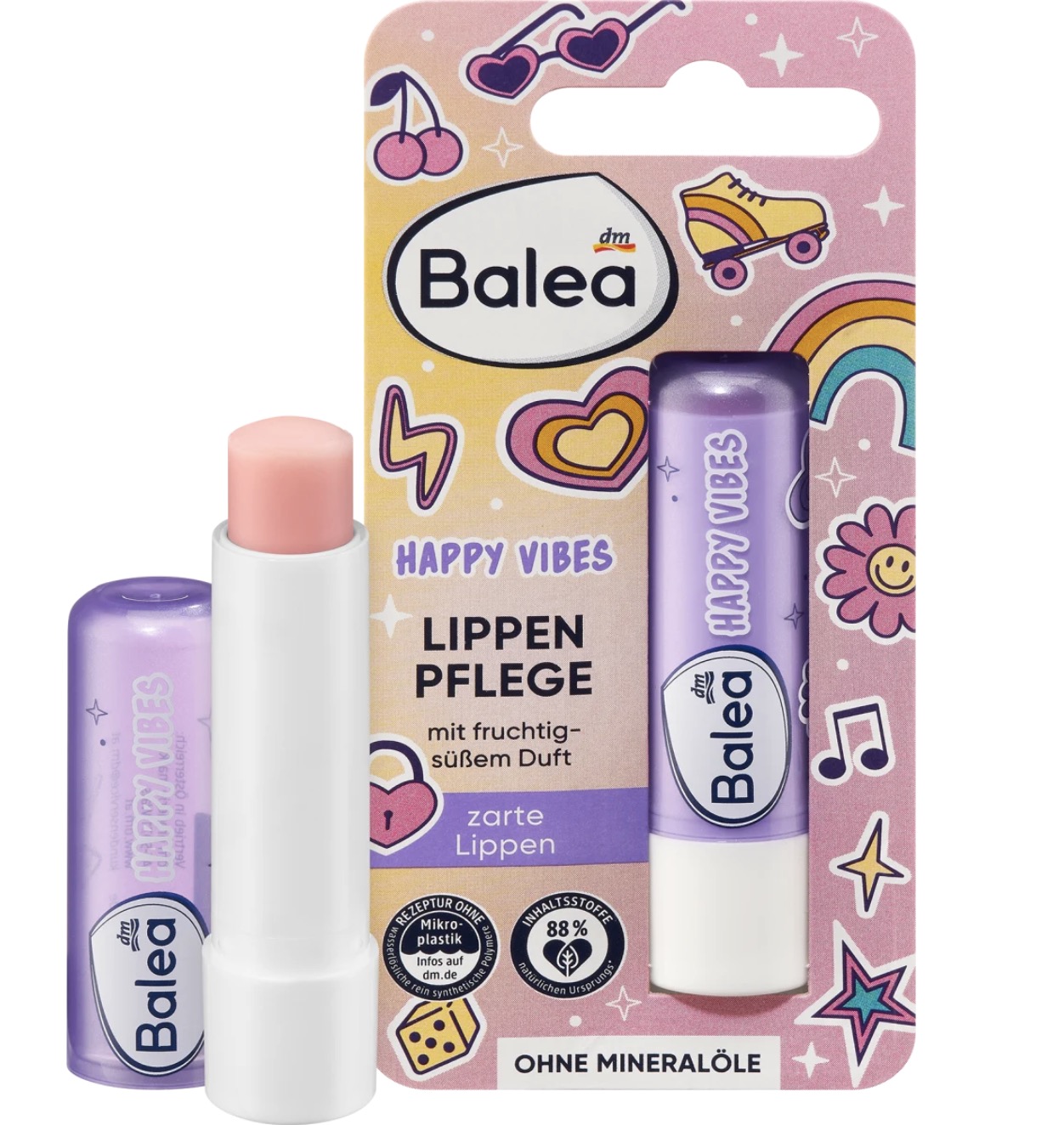 الم لب کودک happy vibes. Kids Lippenpflege Happy Vibes, 4,8 g