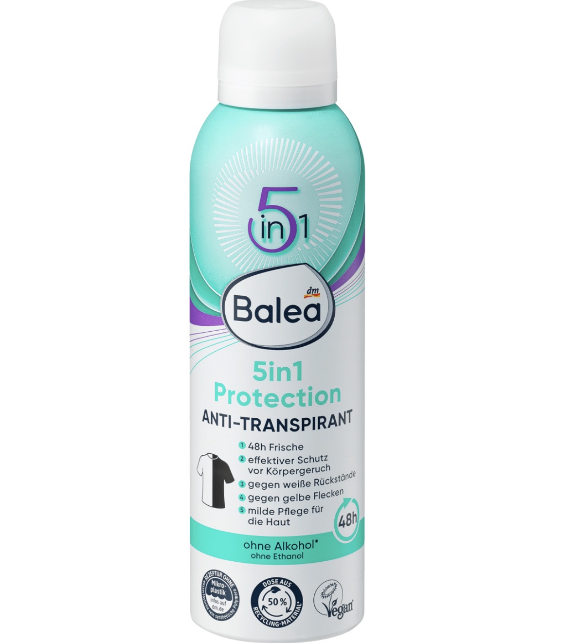 اسپری ضد تعریق Deo 5 in1 Protection، 200 میلی لیتر. Balea Deo Spray Antitranspirant 5in1 Protection, 200 ml