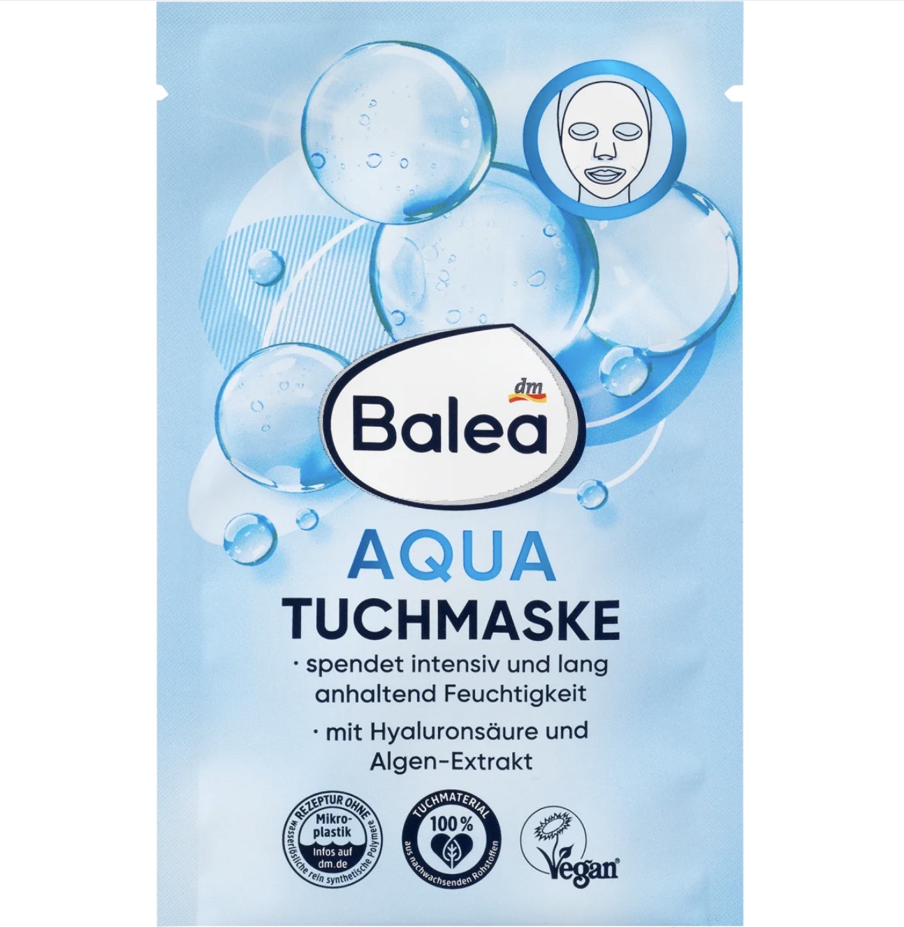 ماسک پارچه ای آکوا 1 عدد. Balea Tuchmaske Aqua, 1 St