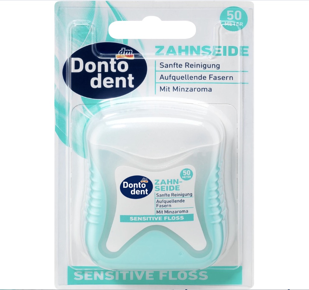 نخ دندان لثه حساس دنتودنت 50 متر , Dontodent Zahnseide sensitive Floss, 50 m