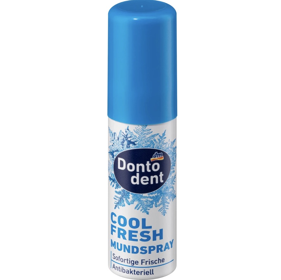 اسپری خوشبو کننده و خنک کننده دهان بدون فلوراید ۱۵ میلی لیتر, Dontodent Mundspray cool fresh, fluoridfrei, 15 ml
