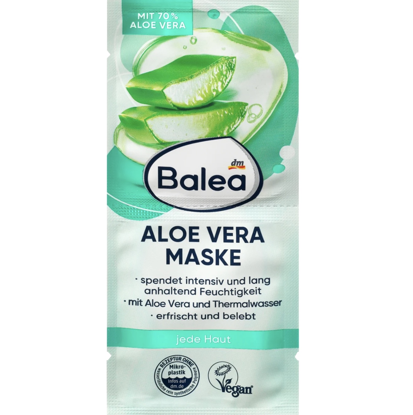 ماسک صورت آلوئه ورا ۱۶ میلی لیتر.Gesichtsmaske Aloe Vera (2x8 ml), 16 ml