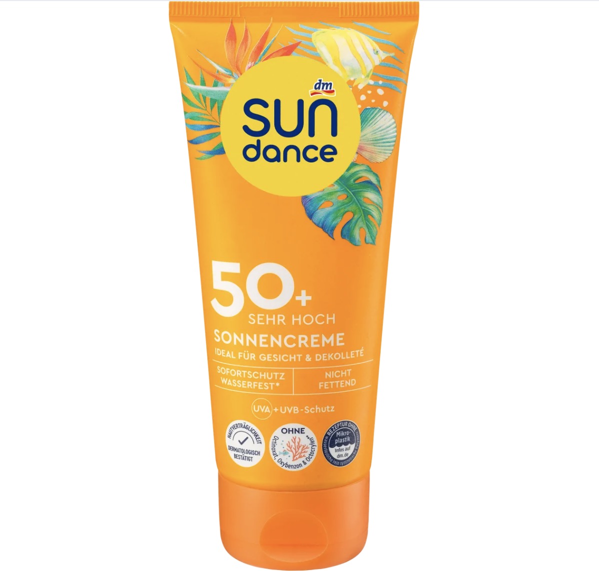 ضد آفتاب گیاهی بدون رنگ SPF 50 مناسب پوست نرمال میلی لیتر 100 (SunDance).  Sonnencreme LSF 50, 100 m
